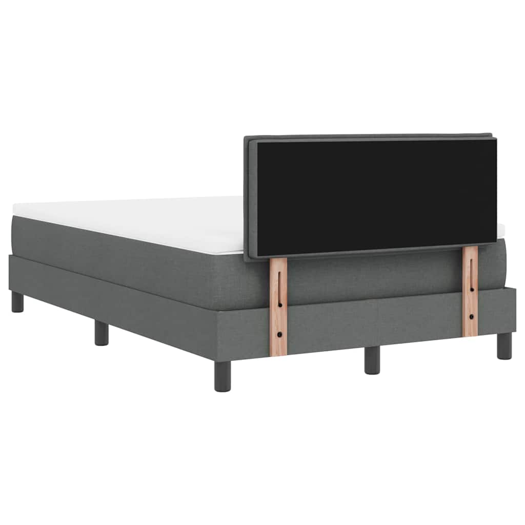 Letto a molle con strisce LED Grigio scuro 120 x 200 cm Tessuto | homemem39