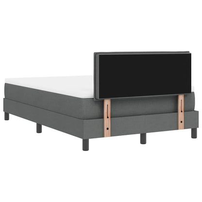 Letto a molle con strisce LED Grigio scuro 120 x 200 cm Tessuto | homemem39