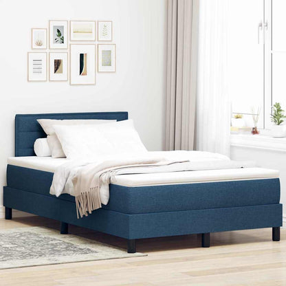 Letto a molle con materasso Blu 120 x 200 cm Tessuto