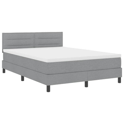 Letto a molle con materasso Grigio chiaro 140 x 190 cm Tessuto | homemem39