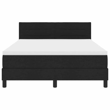 Letto a molle con materasso con led Nero 140 x 190 cm Tessuto | homemem39