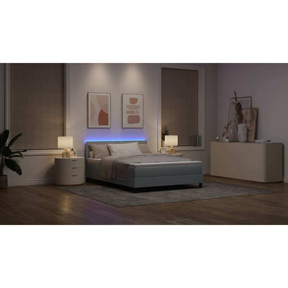 Letto a molle con materasso Grigio chiaro 140 x 200 cm Tessuto | homemem39