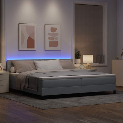 Letto a molle con materasso Grigio chiaro 200 x 200 cm Tessuto | homemem39