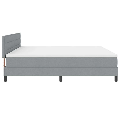 Letto a molle con materasso Grigio chiaro 200 x 200 cm Tessuto | homemem39