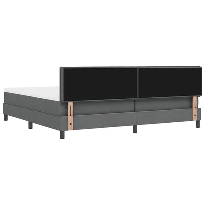 Letto a molle con materasso Grigio scuro 200 x 200 cm Tessuto | homemem39