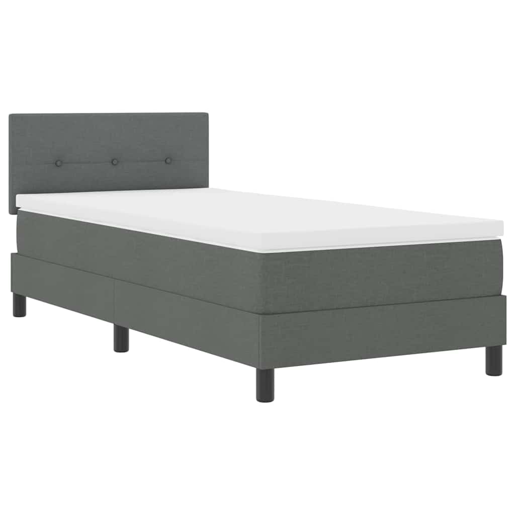 Letto a molle con strisce LED Grigio scuro 80 x 200 cm Tessuto | homemem39