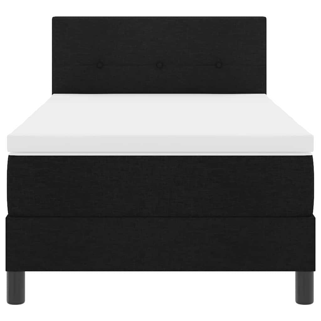 Letto a molle con strisce LED Nero 80 x 200 cm Tessuto | homemem39