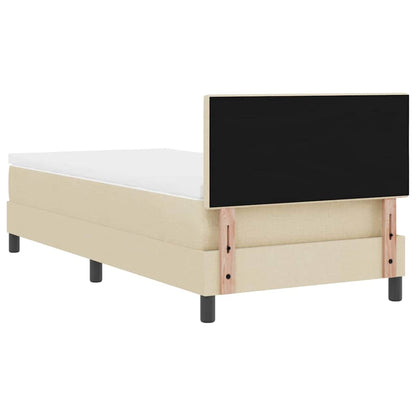 Letto a molle con strisce LED Crema 90 x 200 cm Tessuto | homemem39