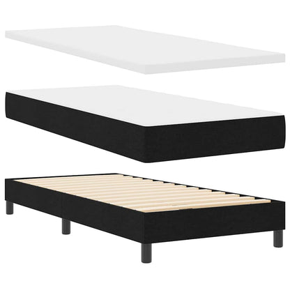 Letto a molle con strisce LED Nero 100 x 200 cm Tessuto | homemem39
