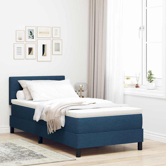 Letto a molle con strisce LED Blu 100 x 200 cm Tessuto | homemem39