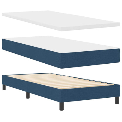 Letto a molle con strisce LED Blu 100 x 200 cm Tessuto | homemem39
