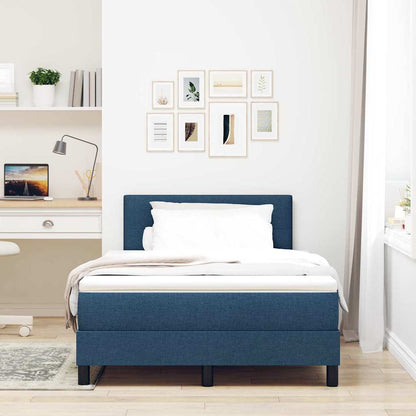 Letto a molle con strisce LED Blu 120 x 190 cm Tessuto | homemem39