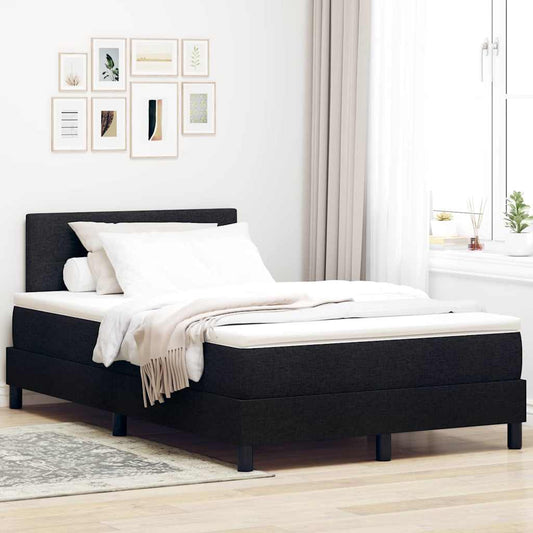 Letto a molle con strisce LED Nero 120 x 200 cm Tessuto | homemem39