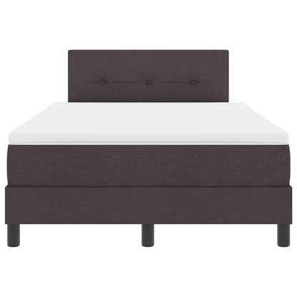 Letto a molle con testiera Marrone Scuro 120 x 200 cm Tessuto | homemem39