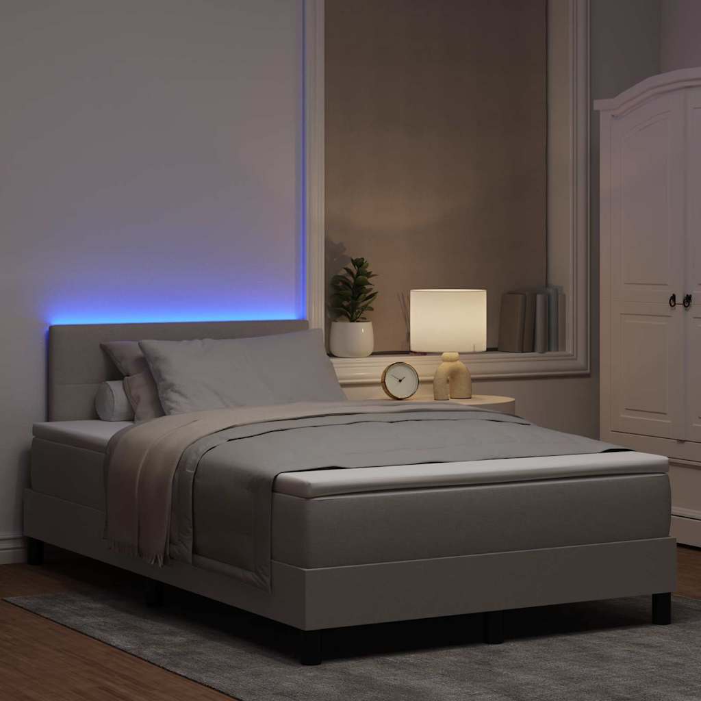 Letto a molle con strisce LED Talpa 120 x 200 cm Tessuto | homemem39