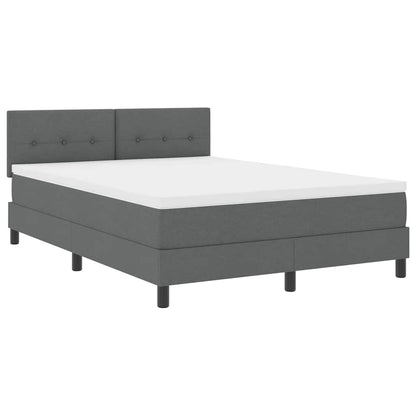 Letto a molle con strisce LED Grigio scuro 140 x 200 cm Tessuto | homemem39
