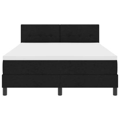 Letto a molle con strisce LED Nero 140 x 200 cm Tessuto | homemem39