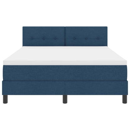 Letto a molle con strisce LED Blu 140 x 200 cm Tessuto | homemem39