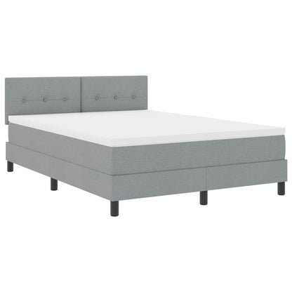 Letto a molle con cuscino Grigio chiaro 160 x 200 cm Tessuto | homemem39