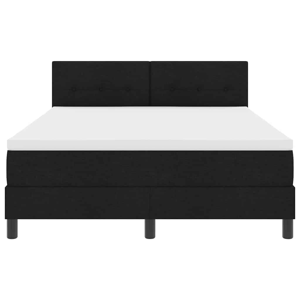 Letto a molle con strisce LED Nero 160 x 200 cm Tessuto | homemem39