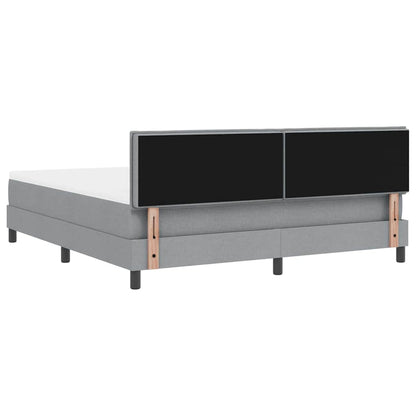 Letto a molle con testiera Grigio chiaro 180 x 200 cm Tessuto | homemem39