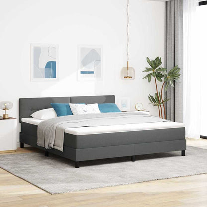 Letto a molle con strisce LED Grigio scuro 180 x 200 cm Tessuto | homemem39
