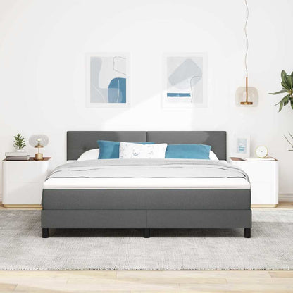 Letto a molle con strisce LED Grigio scuro 180 x 200 cm Tessuto | homemem39