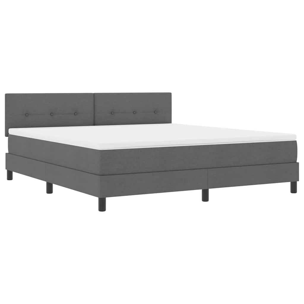 Letto a molle con strisce LED Grigio scuro 180 x 200 cm Tessuto | homemem39