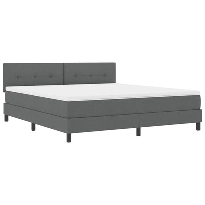 Letto a molle con strisce LED Grigio scuro 180 x 200 cm Tessuto | homemem39