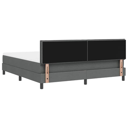 Letto a molle con strisce LED Grigio scuro 180 x 200 cm Tessuto | homemem39