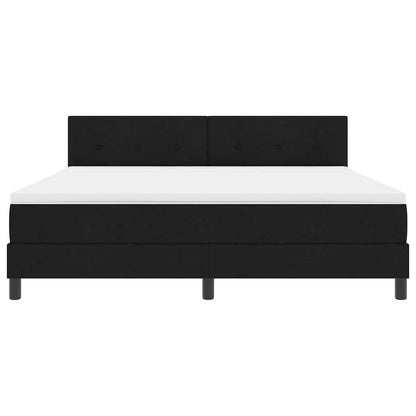 Letto a molle con strisce LED Nero 180 x 200 cm Tessuto | homemem39