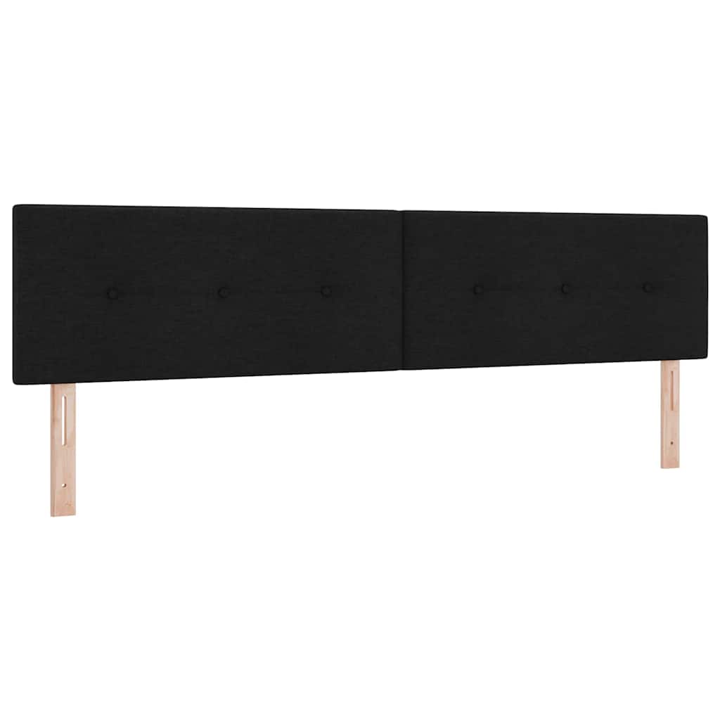 Letto a molle con strisce LED Nero 200 x 200 cm Tessuto | homemem39