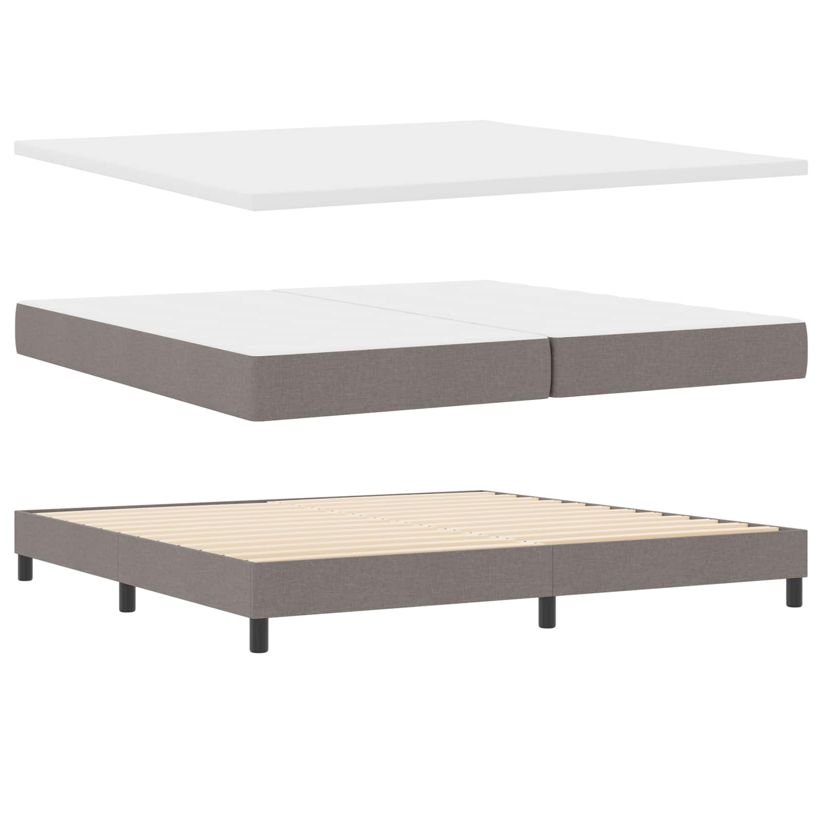 Letto a molle con strisce LED Talpa 200 x 200 cm Tessuto | homemem39