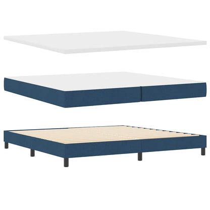 Letto a molle con strisce LED Blu 200 x 200 cm Tessuto | homemem39