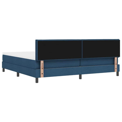 Letto a molle con strisce LED Blu 200 x 200 cm Tessuto | homemem39