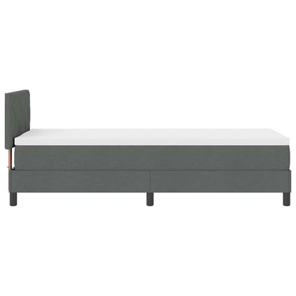 Letto a molle con cuscino Grigio scuro 80 x 200 cm Tessuto | homemem39
