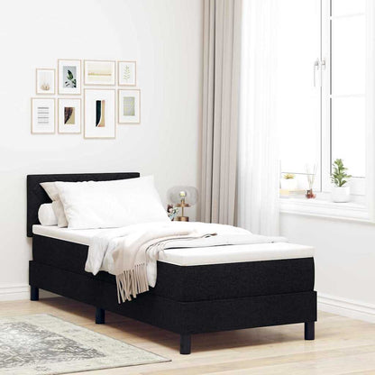 Letto a molle con strisce LED Nero 80 x 200 cm Tessuto | homemem39