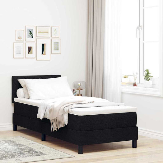 Letto a molle con strisce LED Nero 80 x 200 cm Tessuto | homemem39