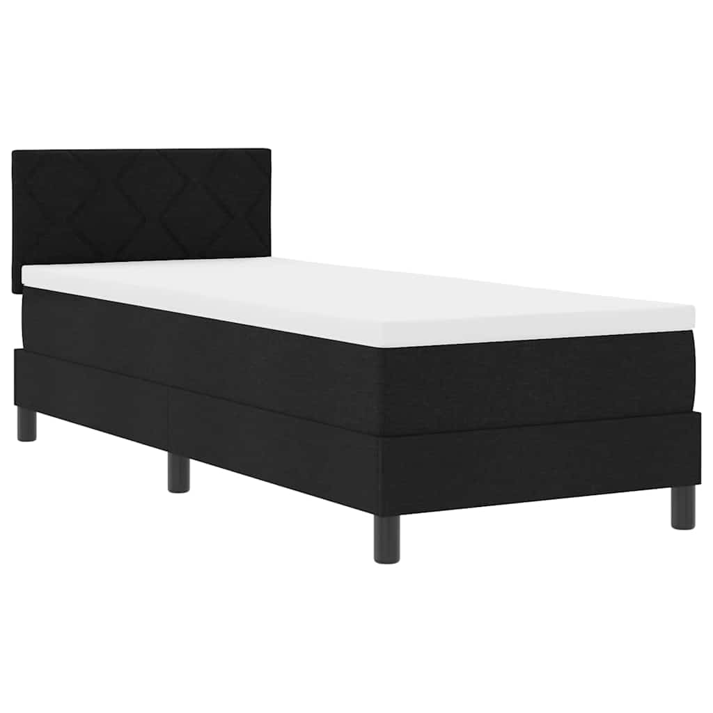 Letto a molle con strisce LED Nero 80 x 200 cm Tessuto | homemem39