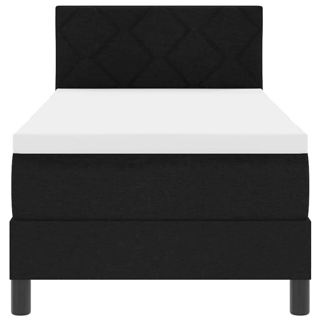 Letto a molle con strisce LED Nero 80 x 200 cm Tessuto | homemem39