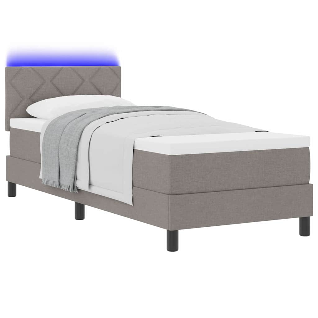 Letto a molle con strisce LED Talpa 80 x 200 cm Tessuto | homemem39
