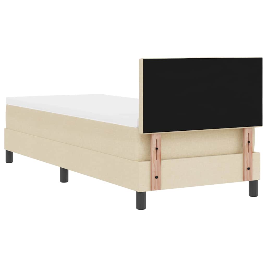 Letto a molle con strisce LED Crema 80 x 200 cm Tessuto | homemem39