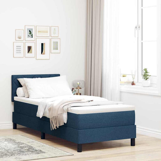 Letto a molle con strisce LED Blu 80 x 200 cm Tessuto | homemem39