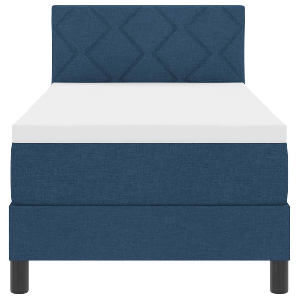 Letto a molle con strisce LED Blu 80 x 200 cm Tessuto | homemem39