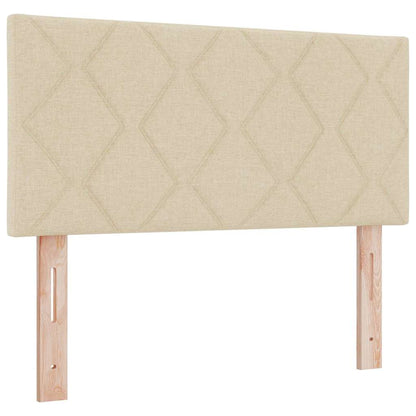 Letto a molle con strisce LED Crema 90 x 190 cm Tessuto | homemem39