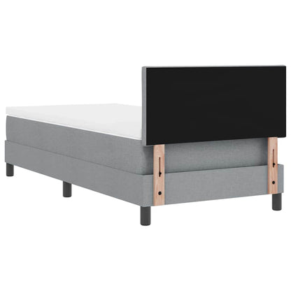 Letto a molle con testiera Grigio chiaro 100 x 200 cm Tessuto | homemem39