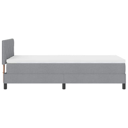 Letto a molle con testiera Grigio chiaro 100 x 200 cm Tessuto | homemem39
