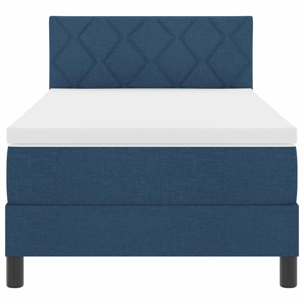 Letto a molle con strisce LED Blu 100 x 200 cm Tessuto | homemem39