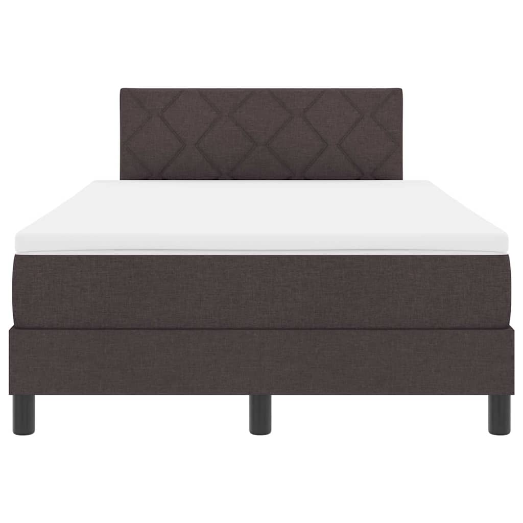 Letto a molle con testiera Marrone Scuro 120 x 190 cm Tessuto | homemem39