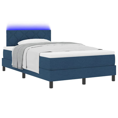 Letto a molle con strisce LED Blu 120 x 190 cm Tessuto | homemem39